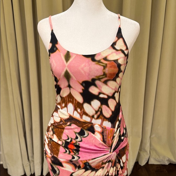 h:ours - Women’s Inez Midi Dress - Pink Butterfly - Size: Small - Picture 3 of 7